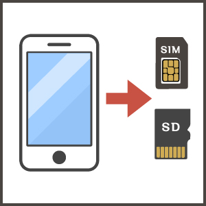 SIMカード・SDカードは、必ず抜いてください